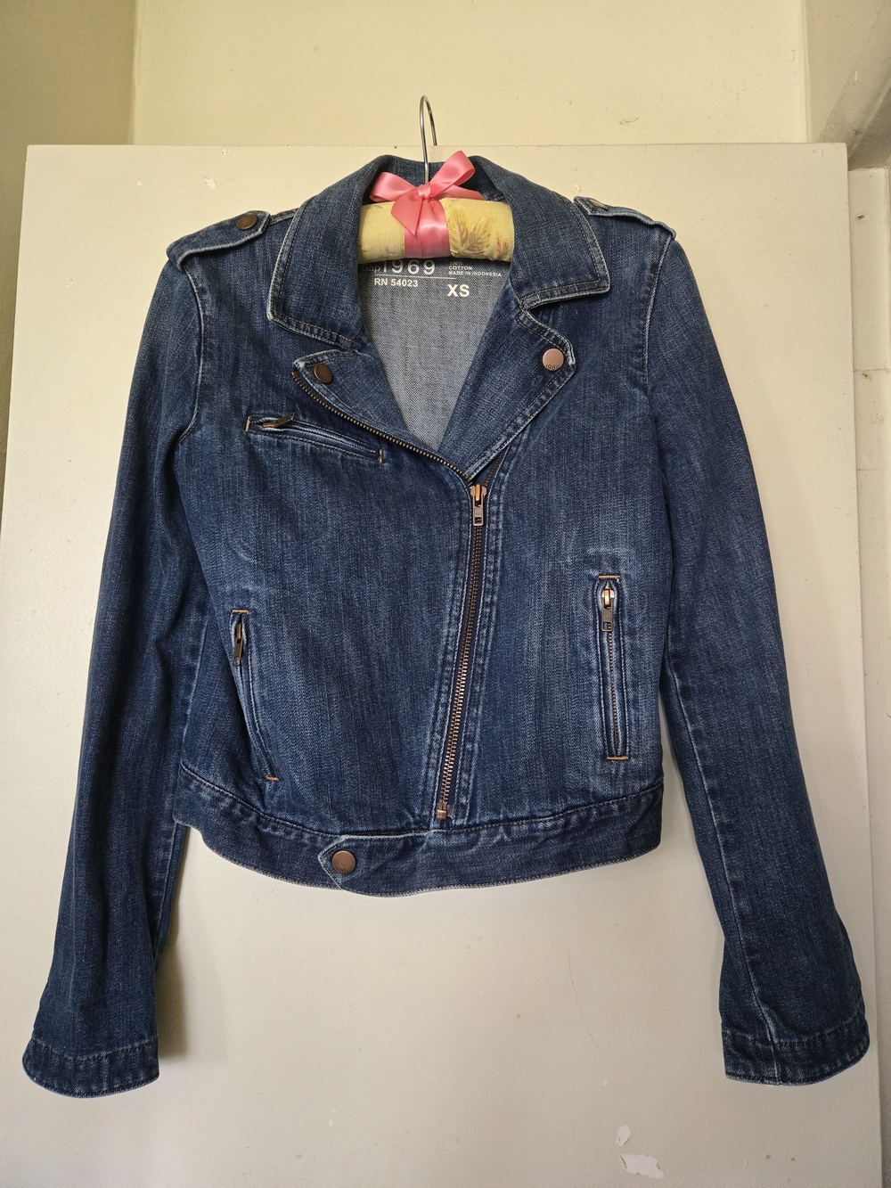 Gap 1969 navy blue denim jacket size XS